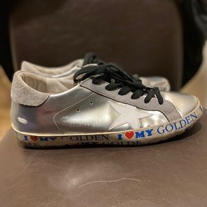 Metallic Golden goose sneakers